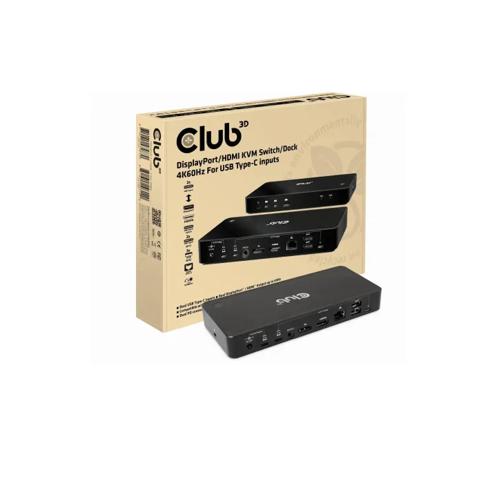 Club 3D Station daccueil CSV-1585 DisplayPort-HDMI KVM