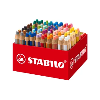 STABILO Crayons de couleur Woody 3 in 1 XL Boîte de 76