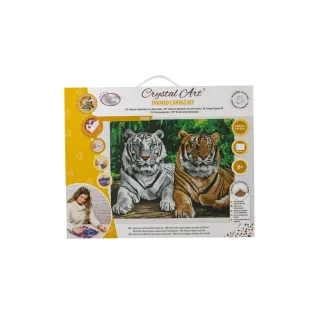 CRAFT Buddy Kits de bricolage Crystal Art Kit Tigers 40 x 50 cm