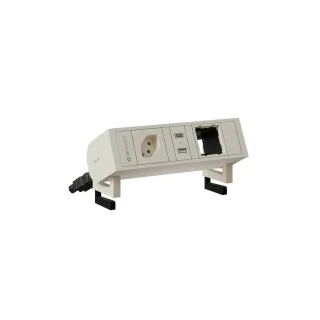 max connect Ciabatta di alimentazione SUPRA T13, USB-A-C, module vide Blanc