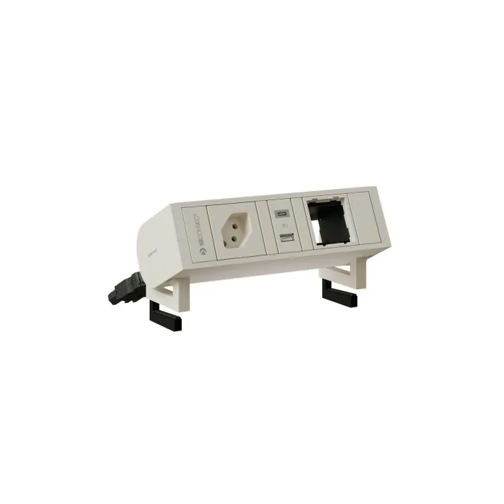 max connect Ciabatta di alimentazione SUPRA T13, USB-A-C, module vide Blanc