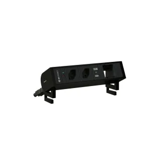Max Hauri Ciabatta di alimentazione SUPRA 2x T13, USB-A-C, module vide Noir