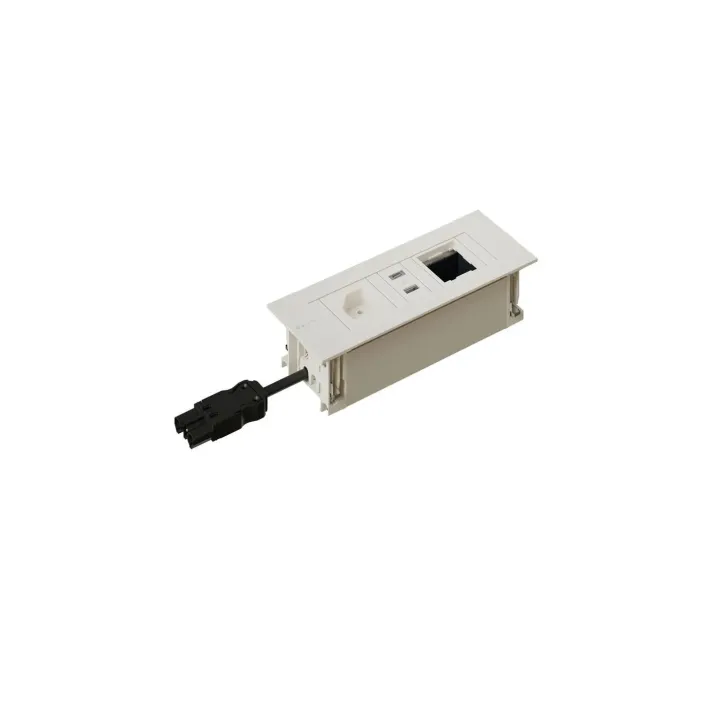 max connect Ciabatta di alimentazione INTRO2.0 T13, USB-A-C, module vide Blanc