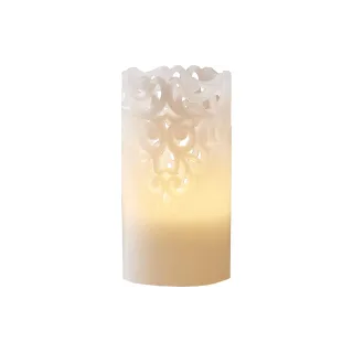 Star Trading Bougie LED Pillar Clary O 8 x 15 cm, Blanc