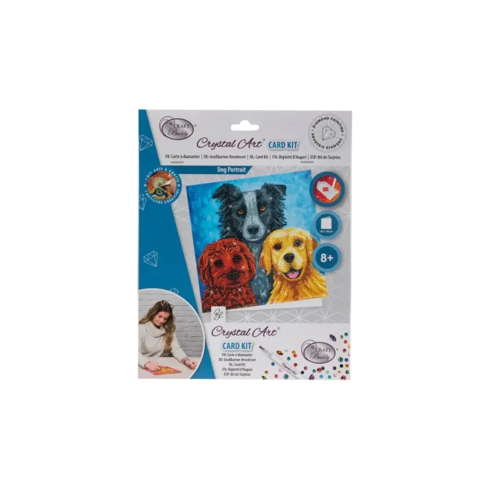 CRAFT Buddy Kits de bricolage Crystal Art Card Chiens