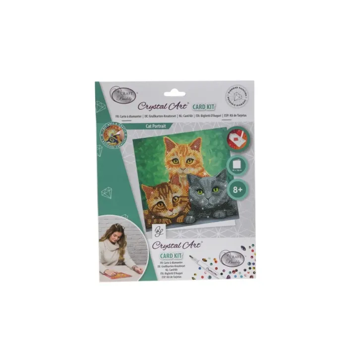 CRAFT Buddy Kits de bricolage Crystal Art Card Chats