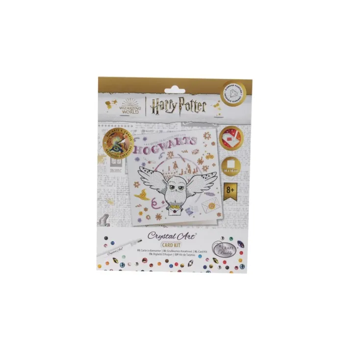 CRAFT Buddy Kits de bricolage Crystal Art Card Hogwarts & Hedwig