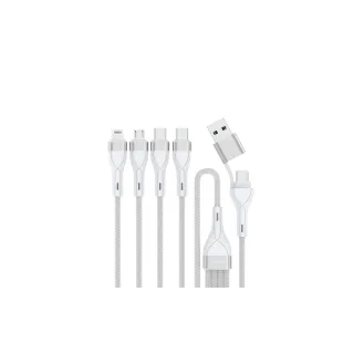 4smarts Câble chargeur USB Câble multi-charge USB-C-A 4in2 1.2 m, Blanc