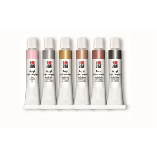 Marabu Peinture acrylique Shiny Classics 6 couleurs de 12 ml