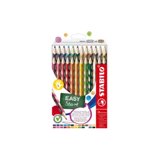 STABILO Crayons de couleur EASYcolors Étui de 24