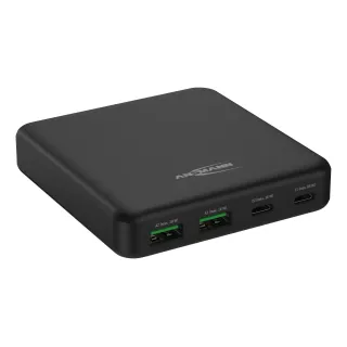 Ansmann Chargeur USB de bureau, 2 x USB type C, 65 W, DC465PD