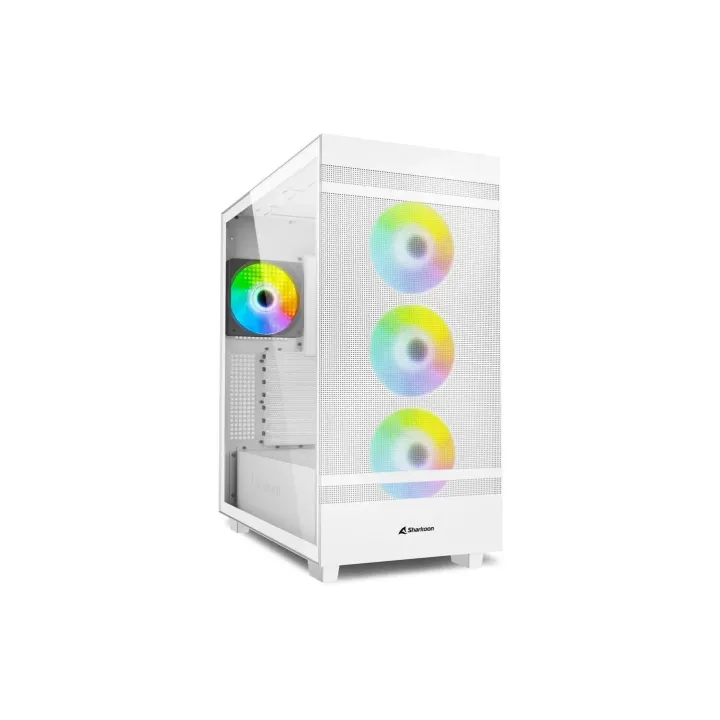 Sharkoon Boîtier d’ordinateur Rebel C50 RGB Blanc