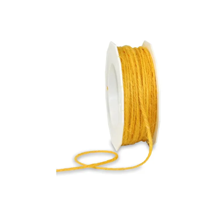 Pattberg Ruban de jute 2 mm x 25 m, Jaune