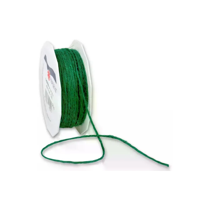 Pattberg Ruban de jute 2 mm x 25 m, Vert sapin