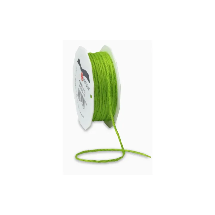 Pattberg Ruban de jute 2 mm x 25 m, Vert clair