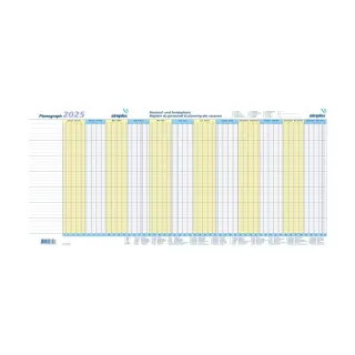 Simplex Pianificatore annuale Planographe 2025, 10 pièces