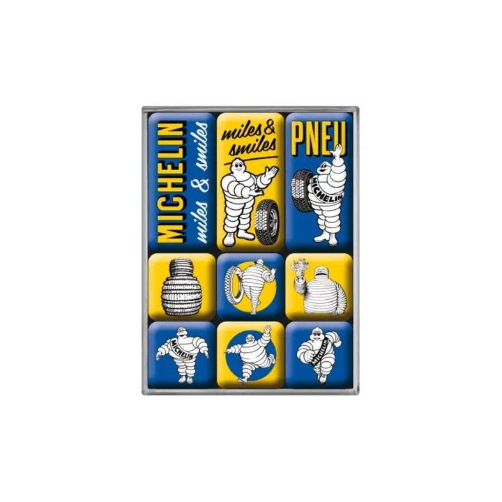 Nostalgic Art Set daimants Michelin 9 Pièce-s, Bleu-Jaune