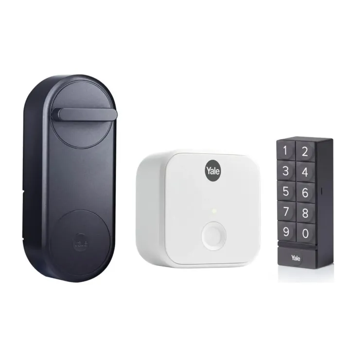 Yale Linus Smart Lock, noir EU, y compris pont, clavier