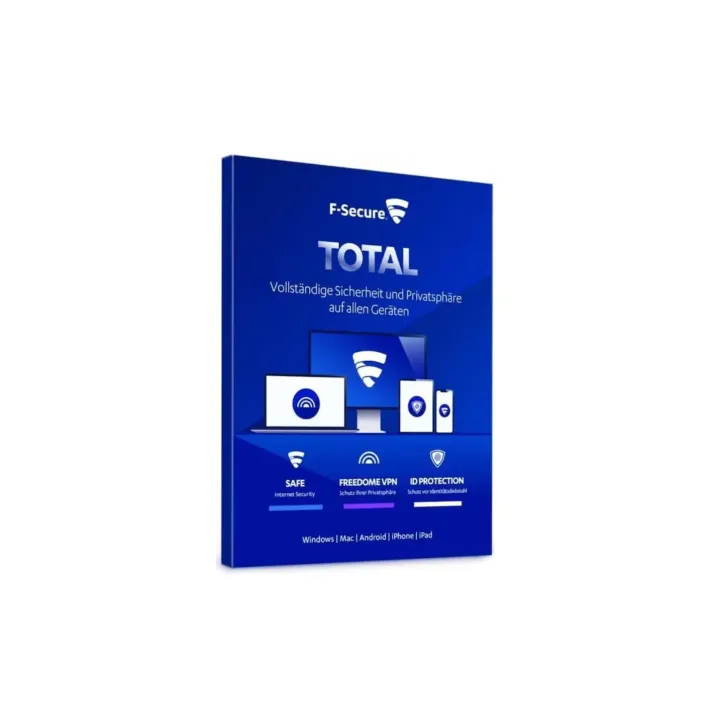 F-Secure Total Security Boîte, Version complète, 3 appareils, 1 an