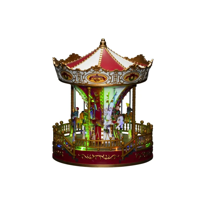 Konstsmide Lumière décorative LED Décor Carrousel avec musique, Multicolore