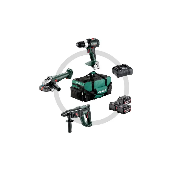 Metabo Combo Set 3.1, SB 18 LT BL + W 18 L 9-125 + KH 18 LTX 24