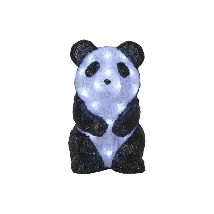 Star Trading Figurine LED Crystalo Panda, 20 LED, 27 cm, extérieur