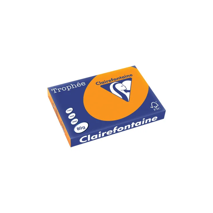 Clairefontaine Papier pour photocopie Trophée Colored Copy FSC A3, Orange, 80 g-m²