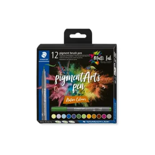 Staedtler Feutres de coloriage Pigment Arts Brush Pen Nature Colors