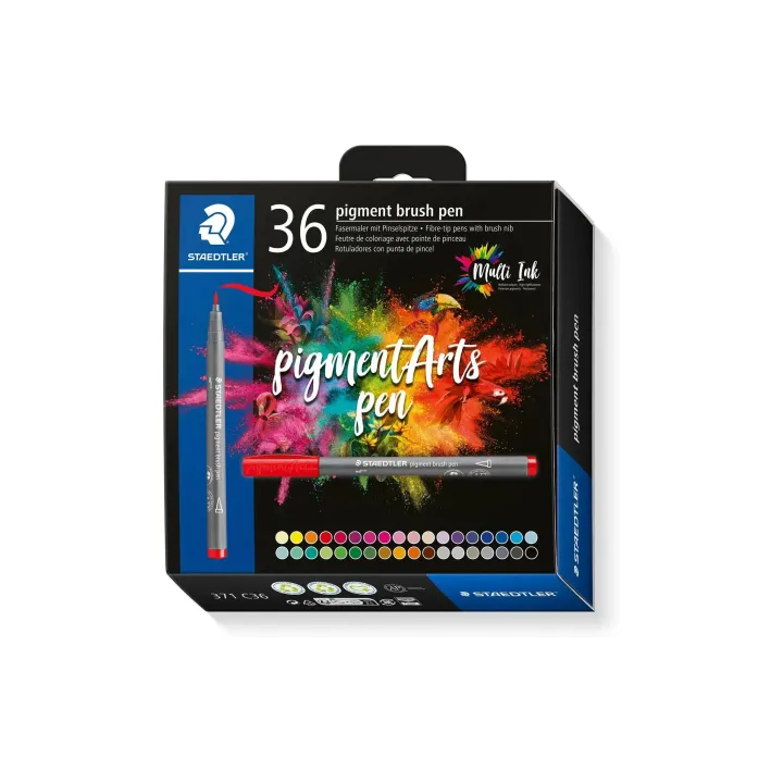 Staedtler Feutres de coloriage Pigment Arts Brush Pen Brilliant Colors