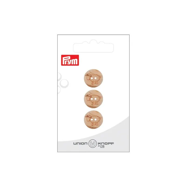 Prym Boutons Mouton 15 mm, 3 pièces, Multicolore