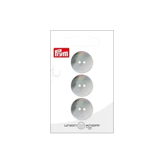 Prym Boutons Nacre 20 mm, 3 pièces, Blanc