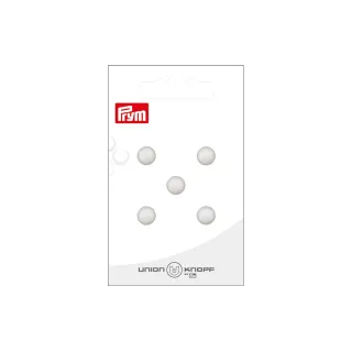 Prym Union Knopf Boutons Polyester 8 mm, 5 pièces, Blanc