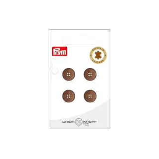 Prym Union Knopf Boutons Cuir 12 mm, 4 pièces, Brun