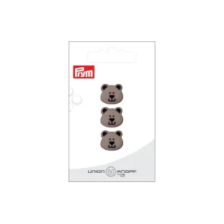 Prym Boutons Ours 15 mm, 3 pièces, Gris