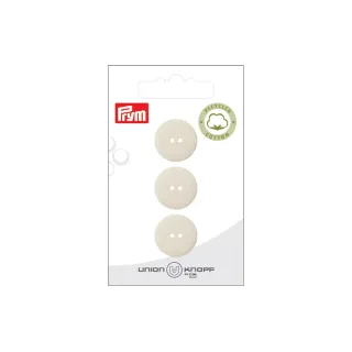 Prym Boutons 18 mm, 3 pièces, Crème