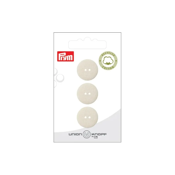 Prym Union Knopf Boutons 18 mm, 3 pièces, Crème