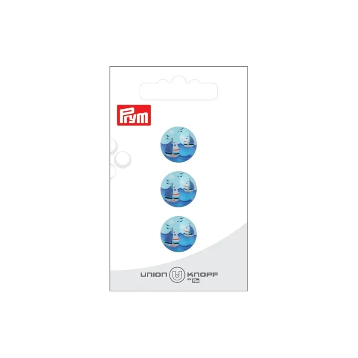 Prym Boutons Bateau 15 mm, 3 pièces, Bleu marine