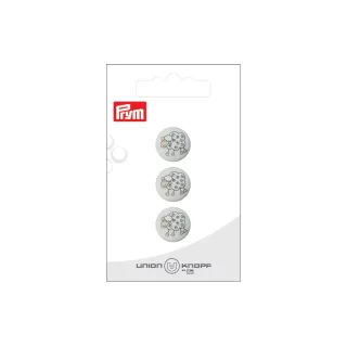 Prym Boutons Mouton 15 mm, 3 pièces, Blanc