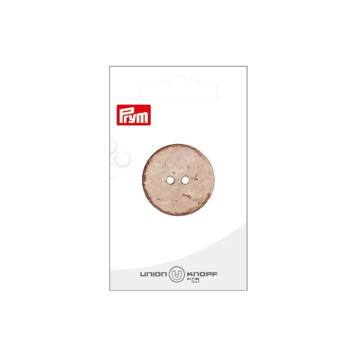 Prym Union Knopf Boutons Noix de coco 30 mm, 1 pièce, Brun clair