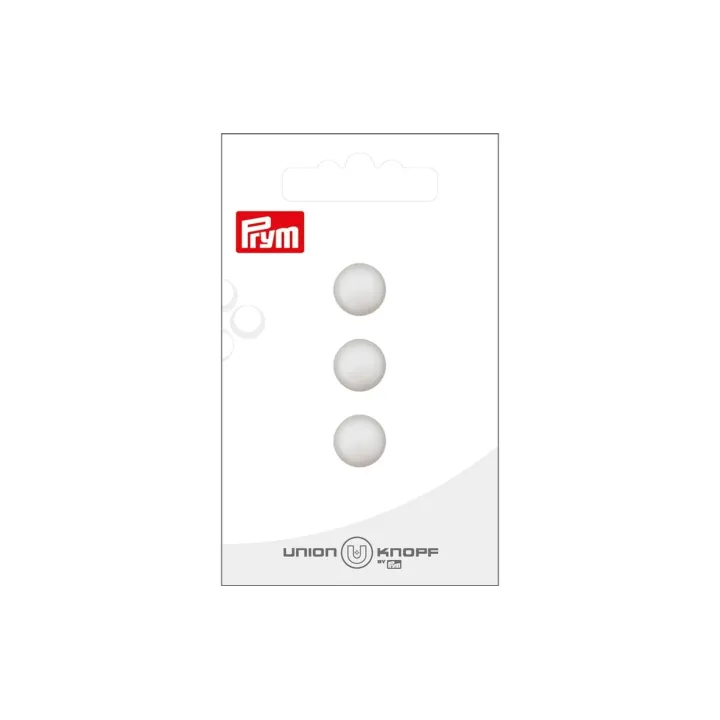 Prym Boutons Polyester 11 mm, 3 pièces, Blanc