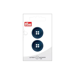 Prym Union Knopf Boutons Polyester 23 mm, 2 pièces, Bleu marine