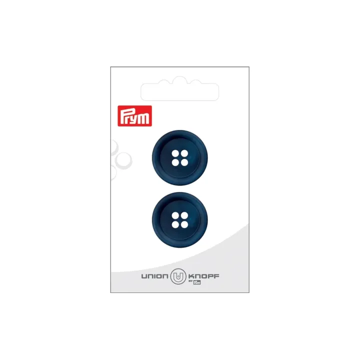 Prym Boutons Polyester 23 mm, 2 pièces, Bleu marine