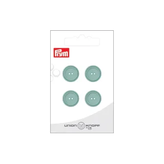 Prym Union Knopf Boutons Polyester 15 mm, 4 pièces, Turquoise