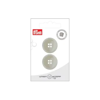 Prym Boutons papier-polyester 23 mm, 2 pièces, Crème