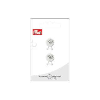 Prym Boutons Mouton 18 mm, 2 pièces, Blanc