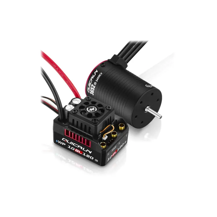 Hobbywing Kits d’entraînement sans brosse WP 10BL120 G2 3652SL-5400KV Combo 1:10