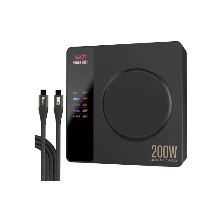 ISDT Chargeur Power 200 H USB-C PD3.0 100W