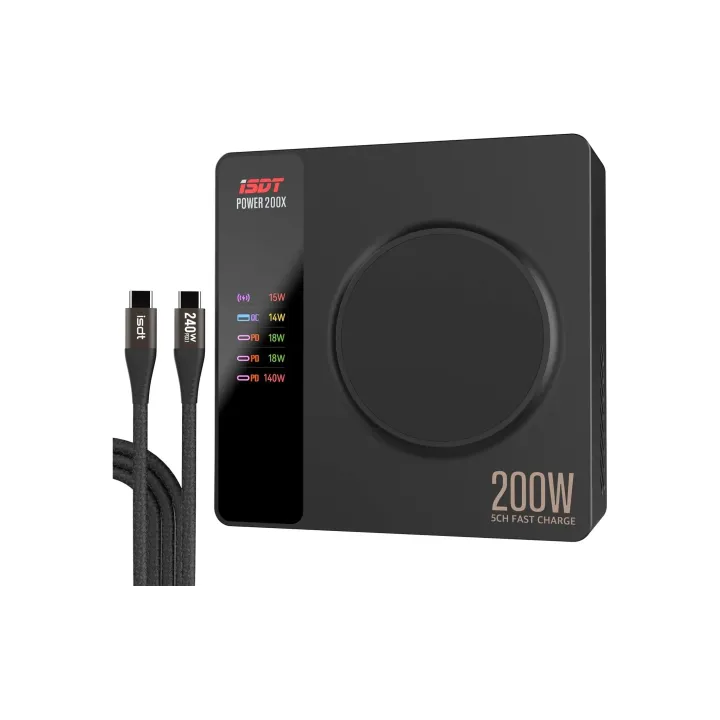 ISDT Chargeur Power 200 X USB-C PD3.1 140W