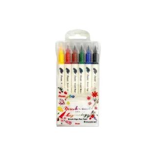 pentel Feutres de coloriage Brush Sign Pen Twin 6 couleurs