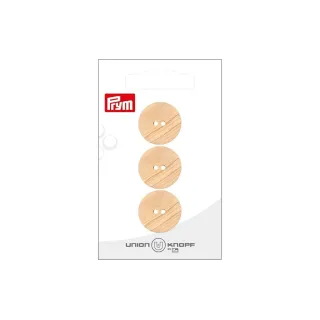 Prym Union Knopf Boutons 2 trous 20 mm, 3 pièces, Beige